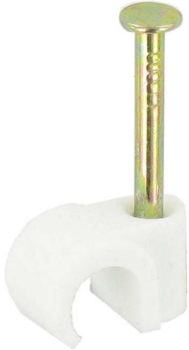 G-RAFF Round Cable Clips - White