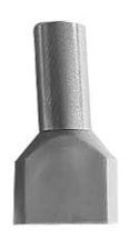 0.75mm **DOUBLE** CORD END TERMINAL GREY