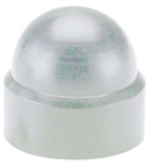 M10 DOMED NUT COVER WHITE