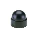 M12 DOMED NUT COVER BLACK