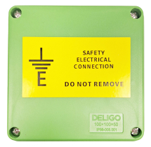 Earth Electrode Box (Green) c/w Safety Label