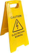 inchCAUTION ELECTRICIANS WORKINGinch SAFETY SIGN