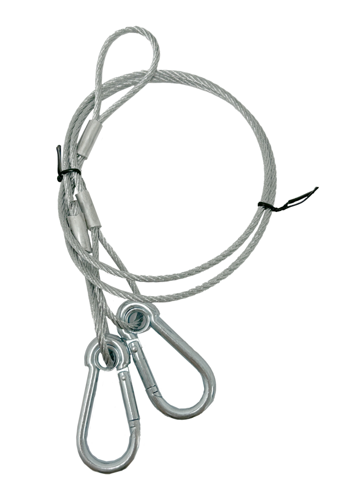 TRI-LOOP SUSPENSION WIRE KIT C/W. CARABINERS 3.2MM - Deligo
