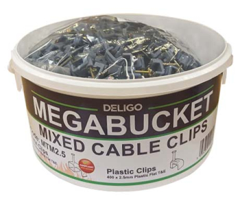 2.5mm Mixed Cable Clips Megabucket