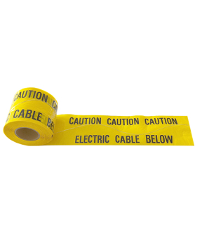 METAL DETECTABLE WARNING TAPE ELEC CABLE BELOW 150MM X 100MT