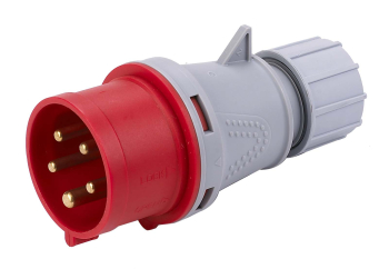 415V - 32AMP INDUSTRIAL 5 PIN RED PLUG IP44
