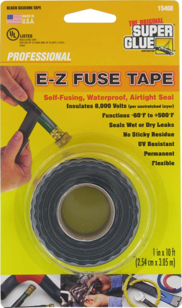 Black Self-Fusing Silicone Compression Tape Rated to 8000v 25mm x 3m 