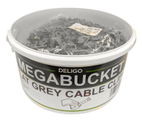 Flat Gray Cable Clips