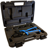 Ratchet Crimping Tool Kit - with interchangeable dies