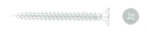 10 X 4" SQUARE DRIVE CSK W/SCREWS BZP
