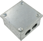 3" x 3" x 1 1/2" Metal Adaptable Box with Knockouts