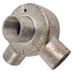Angle & Back Outlet Malleable Box 25mm