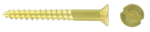 Countersunk Slotted Brass Woodscrews 12 x 3"