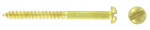6 x 3/4" Brass Round Slotted Woodscrews