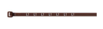 4.8 X 200 PRINTED CABLE TIE BROWN - PRINTED "L1"