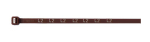 4.8 X 200 PRINTED CABLE TIE BROWN - PRINTED "L2"