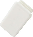 21mm CHANNEL END CAPS WHITE