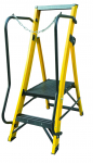 Fibreglass Platform Ladders with Handrail 4 Tread
