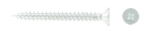 8 X 1/2'' SQUARE DRIVE CSK W/SCREWS BZP