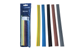 12.8mm-6.0mm HEAT SHRINK PACK 3PS EACH BL/BU/BR/GY/G+Y 250MM