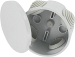 80 x 40 J4480 ROUND JUNCTION BOX WITH GROMMETS IP44