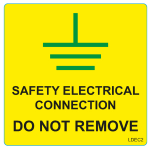 ELECTRICAL CONNECTION VINYL SELD ADH 75MM X 75MM (25/ROLL)
