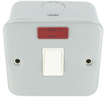 20A DP SWITCH W/NEON METAL CLAD