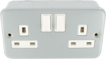 2G 13A SOCKET D.P. METAL CLAD