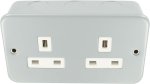 2G 13A UNSWITCHED SOCKET METAL CLAD
