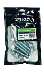 BZP Nuts, Bolts and Washers 12 x 60mm (Pack of 6)