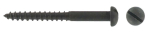 8 x 1" Black Round Slotted Woodscrews