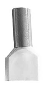 0.5mm **DOUBLE** CORD END TERMINAL WHITE
