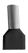 1.5MM **DOUBLE** CORD END TERMINAL BLACK
