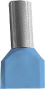 2.5mm **DOUBLE** CORD END TERMINAL BLUE