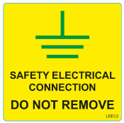 ELECTRICAL CONNECTION VINYL SELD ADH 75MM X 75MM (25/ROLL)