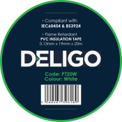20 METRE WHITE PVC INSULATION TAPE