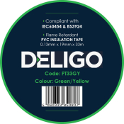 33 METRE GREEN/YELLOW PVC INSULATION TAPE