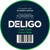 33 METRE WHITE PVC INSULATION TAPE