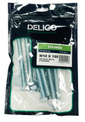 M10 X 100 NUTS, BOLTS & WASHER Pack Qty 6