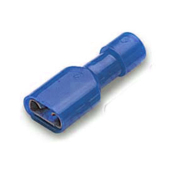 FEMALE PUSH ON FULLY INSULATED 6.3 BLUE WT12