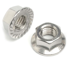 Steel Hex Flange Serrated Nuts