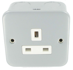 Metal Clad Unswitched Socket