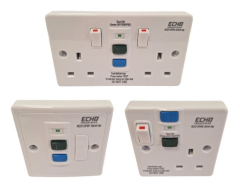 Plastic RCD Switched Sockets