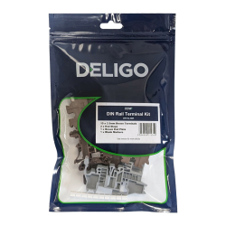 10 x 2.5mm Brown DIN Rail Terminal Kit