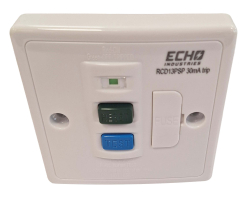 Plastic RCD Switched Spur Socket Single 13A