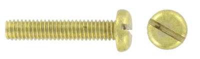 Slot Pan Screw - Brass