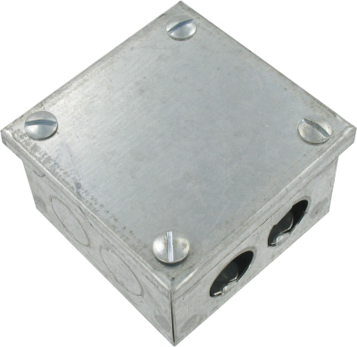 3Inch x 3Inch x 1 1/2Inch Metal Adaptable Box with Knockouts