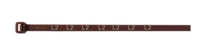 4.8 X 200 PRINTED CABLE TIE BROWN - PRINTED InchL2Inch