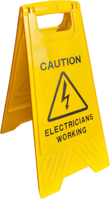 InchCAUTION ELECTRICIANS WORKINGInch SAFETY SIGN