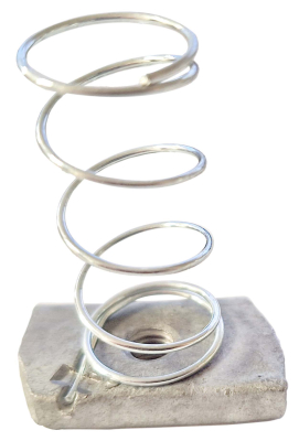 M8 HOT DIPPED GALV LONG SPRING CHANNEL NUTS